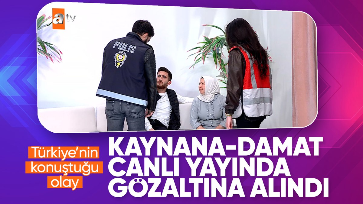 Kayseri’de kayınvalide-damat skandalı: Canlı yayında gözaltına alındılar